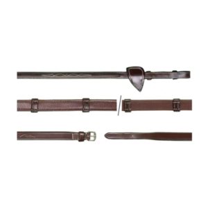 Dy'on US Jumping Collection 5/8" Hunter Reins With 7 Leather Loops