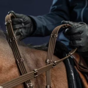 Dy'on US Jumping Collection 5/8" Web Reins With 9 Leather Loops