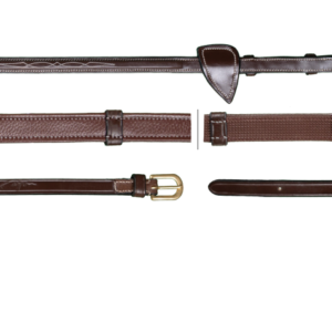 Dyon D Collection 5/8" Hunter Reins with 7 Leather Loops