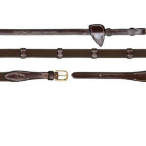 Dyon D Collection 5/8" Web Reins with 9 Leather Loops