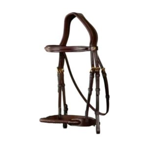 Dy'on D Collection Leather Covered Rope Noseband Bridle