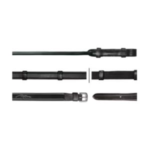 Dy'on Dressage Collection Round Leather 5/8" Hunter Reins With 7 Leather Loops (Without Stopper)