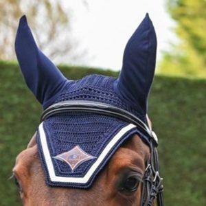 Fly Veil - Navy white and orange