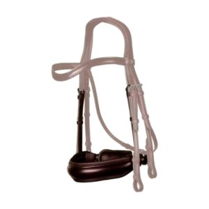 Dy'on Dressage Collection Flat Leather Matte Large Crank Noseband