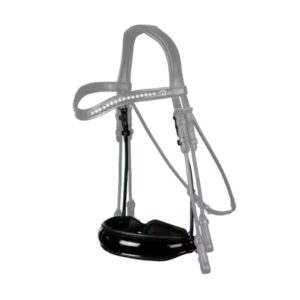 Dy'on Dressage Collection Round Leather Patent Large Crank Noseband