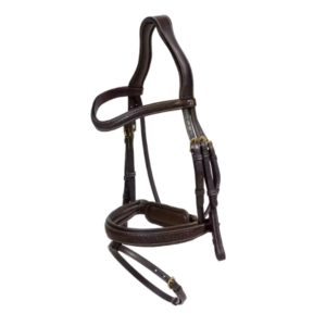Dy'on D Collection Plaited Flash Noseband Bridle with Pull back