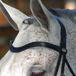 Dy'on New English Collection Flat Leather V Shaped Browband